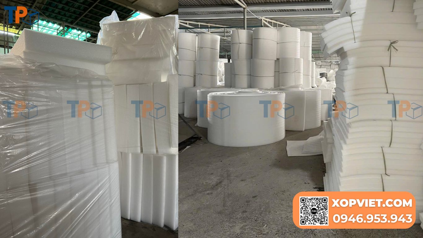 Xốp PE Foam Hà Nội dạng cuộn, tấm, nhiều kích thước giá rẻ