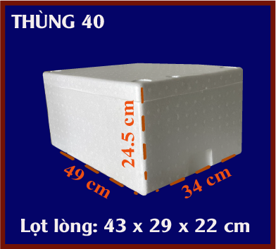 Thùng xốp 40 | Kích thước, Ứng dụng & Báo giá mới nhất 2025