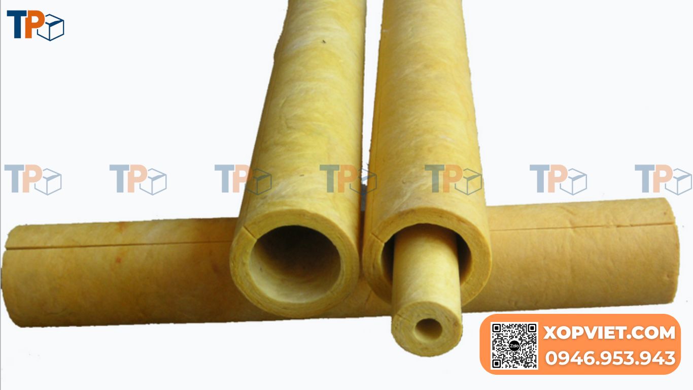 Bông thuỷ tinh dạng ống cách nhiệt chính hãng, giá nhà máy tại Tiến Phong (xopviet.com)