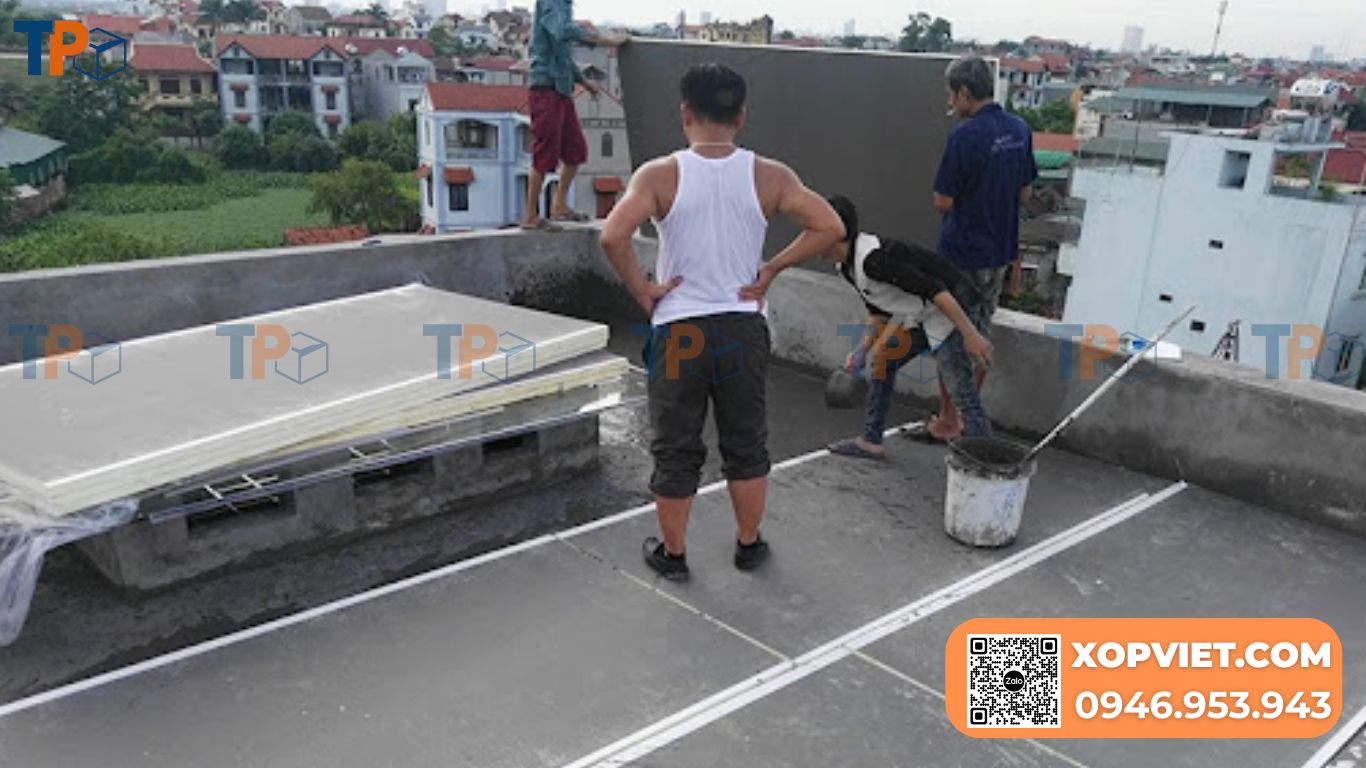 Vật liệu chống nóng mái bê tông bằng xốp