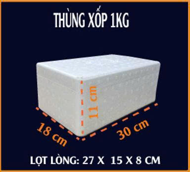 Thùng xốp 1kg - Kích thước nhỏ gọn, giải pháp đóng gói tối ưu