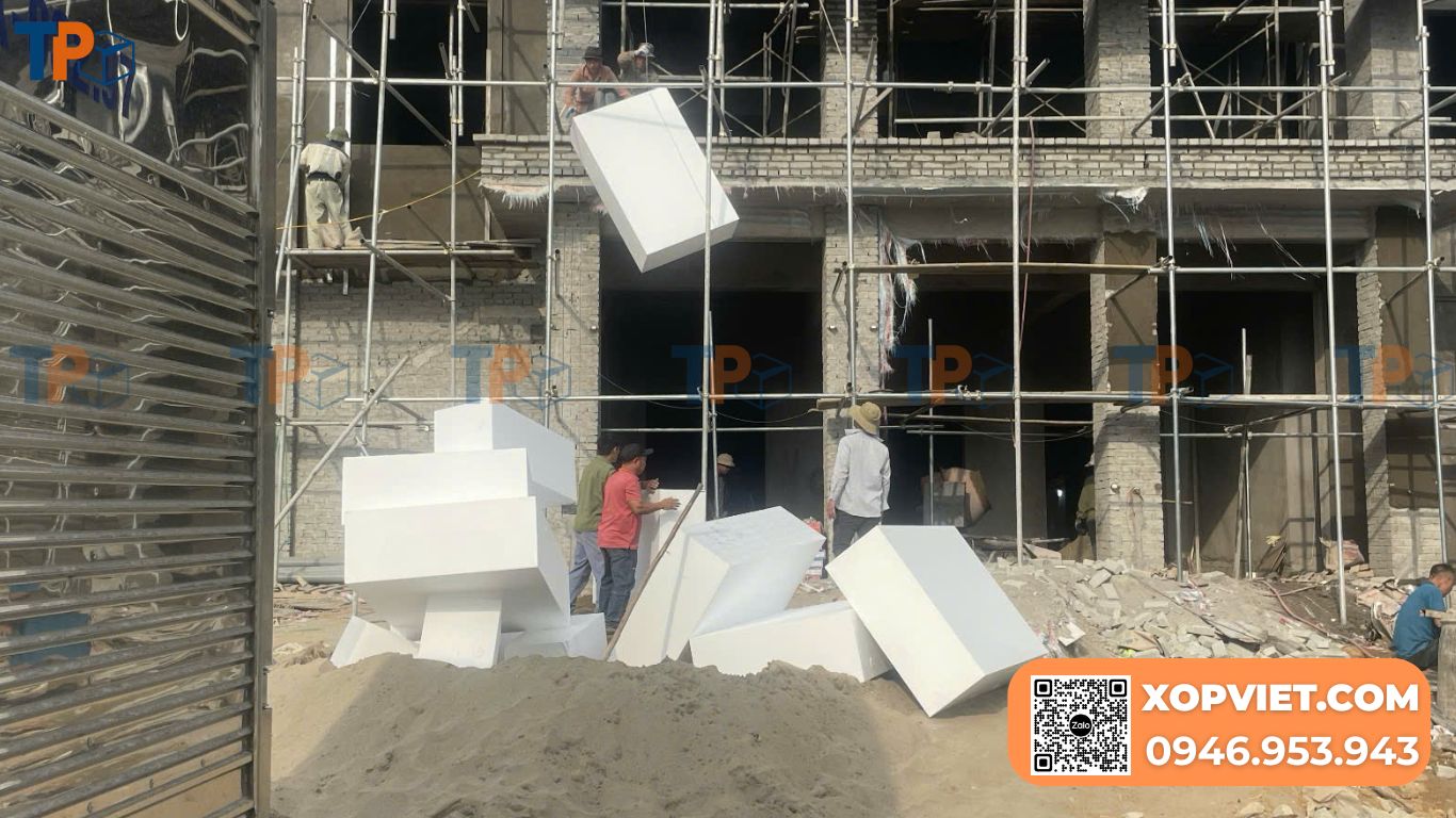 Hướng dẫn thi công xốp nguyên khối EPS đúng chuẩn (3 quy trình)