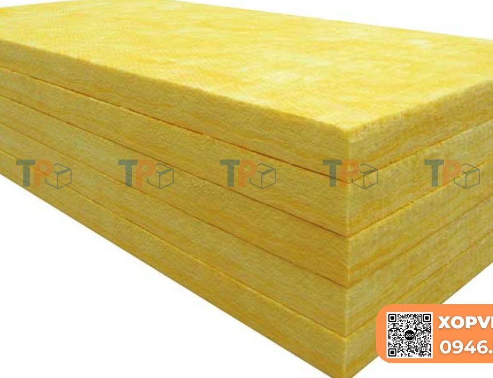 Bông thủy tinh dạng tấm cách nhiệt, cách âm, chống cháy giá tốt