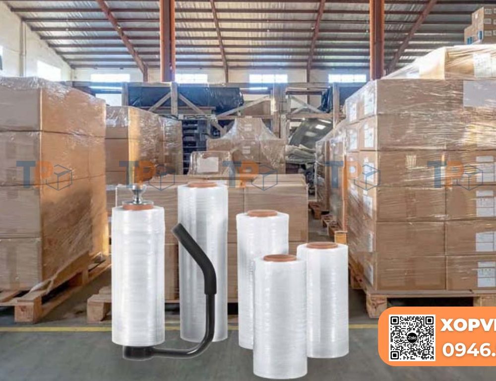 Màng PE bọc hàng, quấn pallet giá tốt tại Tiến Phong