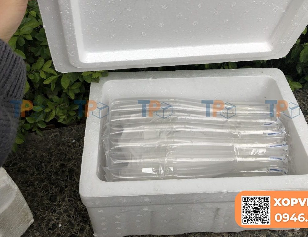 Hình ảnh thùng xốp 2kg dùng để đóng hàng, bảo vệ hàng hoá